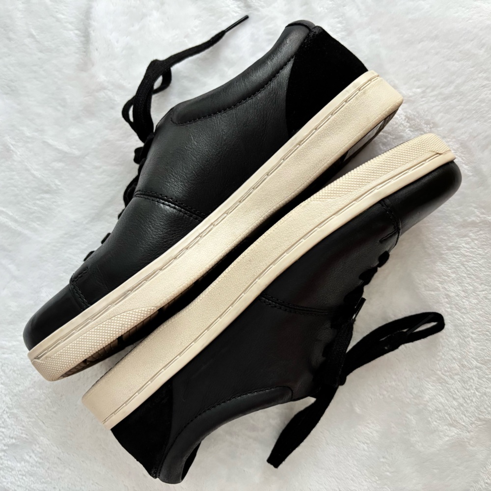 CLARKS Men's Kitna Vibe Black Leather Lace Up Sneaker--NWT—7.5